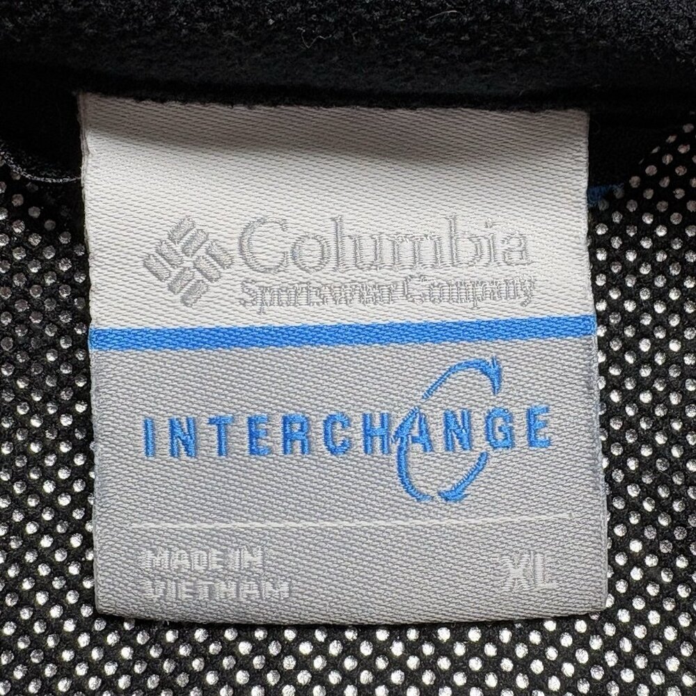 COLUMBIA Men Fleece Jacket Zip Collared Sz XL Black Outdoors Camping 48-24 - Picture 7 of 12